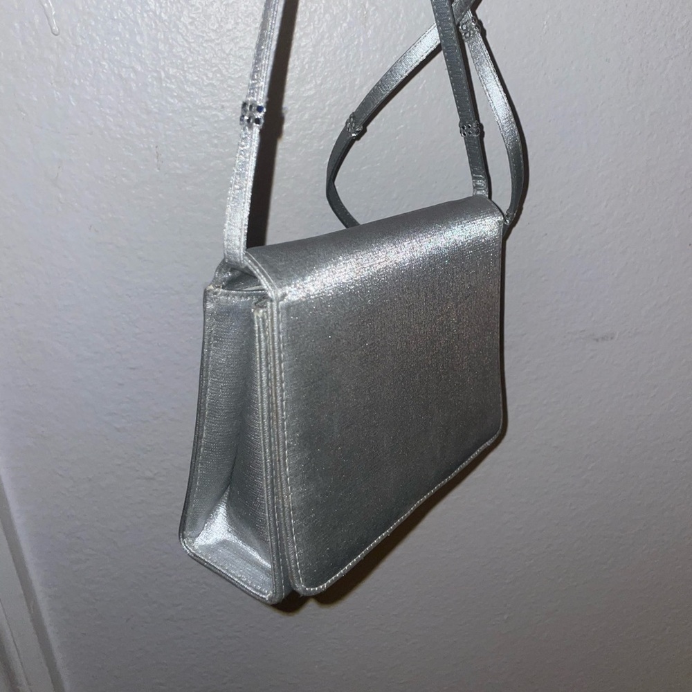 Stuart Weitzman Silver Mini Bag with Sleek Design